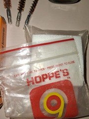 Hoppes Gun cleaning kit.