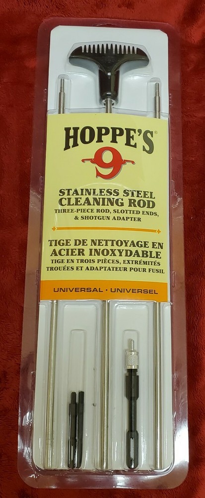 Hoppe’s 3 Piece Stainless Steel Cleaning Rod Rifle/Shotgun #3PSS Brand New!!