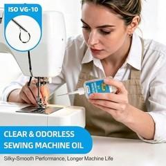 NEW 1oz Fine Light Sewing Machine Oil, with Precision Applicator, Clear & Odo…