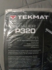TekMat Gun Accessories Cleaning Mat for use w/ Sig Sauer P320 Black 15”x20” New