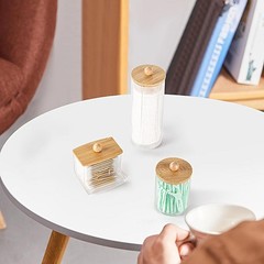 3pcs Cotton Swab Holder Bathroom Dispenser Cotton Ball Pad Flosser Storage Box