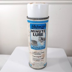 Vintage Midway Minute Lube aerosol spray can 6oz for cases lubricates fast dry