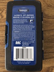 Gamemaster .357/.38/9MM cleaning kit￼