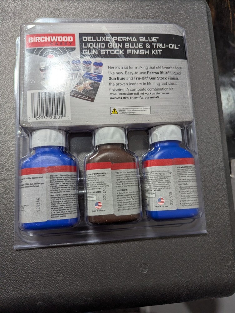 Birchwood Casey Perma Blue Liquid +Tru Oil Stock Finish Kit