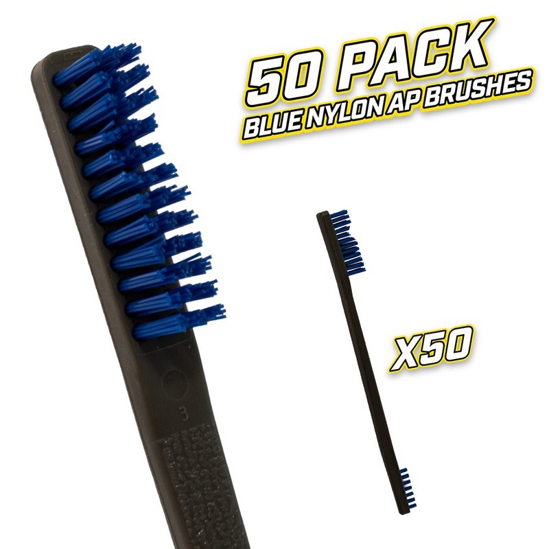 Otis Technology IP-316-BLU-50 Blue Nylon AP Brushes 50 Pack