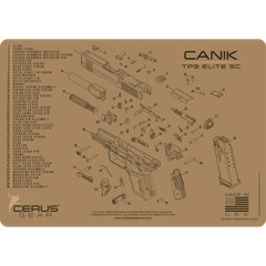 For CANIK® TP9 ELITE SC PRO MAT Handgun Gun Cleaning Mat Cerus Gear FDE