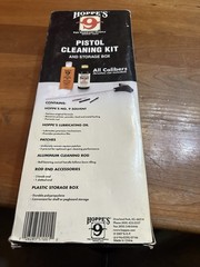 NEW HOPPE’S 9 PISTOL ALL CALIBER GUN CLEANING KIT WITH STORAGE BOX New