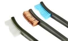 3pc 7″ Double Ended Gun Pistol Rifle Cleaning Brush Set Plastic Nylon Copper