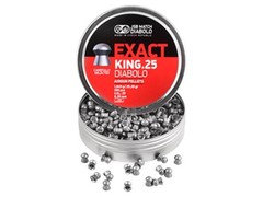 JSB Match Diabolo Exact King .25 Cal, 25.39 Grains, Domed, 1 pack, Silver