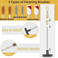Shotgun Cleaning Kit – Bronze Bore Brushes, Cotton Mops, Nylon Brush, Cleaning P