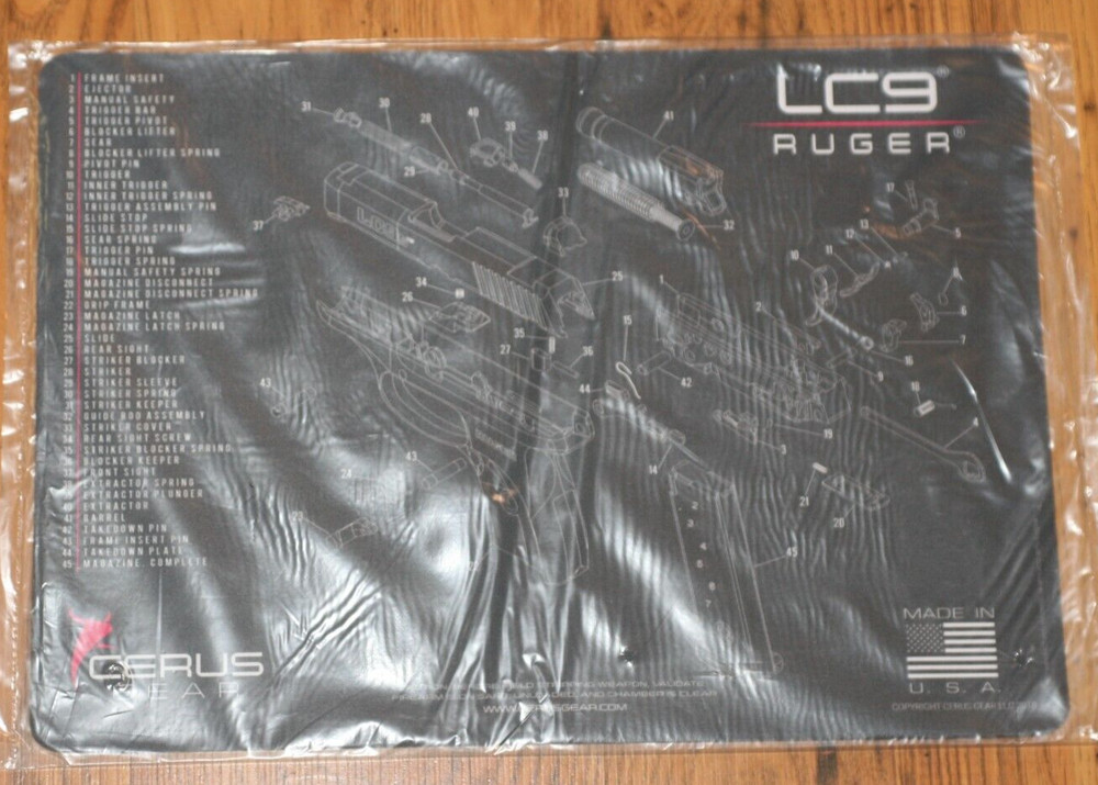Cerus Gear Ruger LC9 Pistol Cleaning Mat 12″ x 17″ – Black