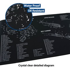 Gun Cleaning Mat for Rifle Pistol Shotgun 37 x 12”,Magnetic Surface Thick Mat
