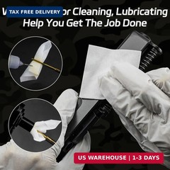 3-in-1 Gun Cleaning Kit in Big Box, Includes Brushes, Lint Free 2″ Patches, High