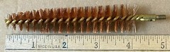 BRASS CHAMBER CLEANING MALE THREAD BRUSH, ARMY SURPLUS, 7/8 X 1/2, NEW, 1/LOT