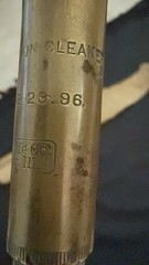 Rare C.M. Powers Brass Rod Gun Cleaner By Faries Mfg. Co. Oiler & Screw Driver!