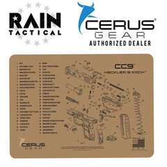 For Heckler & Koch HK CC9 PREMIUM Armorers Cleaning Bench Mat Cerus Gear FDE
