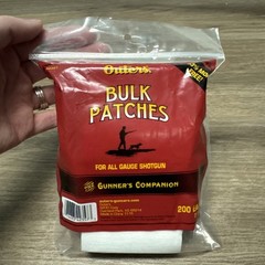 NEW Outers All Gauge Shotgun Bulk Cotton Patches Cleaning 200 Patches 3″ x 3″