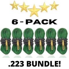 .223 6-Pack Bore Cleaning Cobra Barrel Snake Bundle Fast Free Shipping