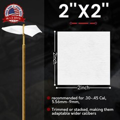 2 Inch Cotton Gun Cleaning Patches Lint-Free Multi-Caliber for Firearm Maintenan