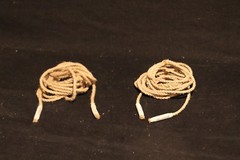 VINTAGE MILITARY LOT OF 2 MAUSER RIFLE PULL THROUGH BORE CLEANING ROPE & WEIGHT