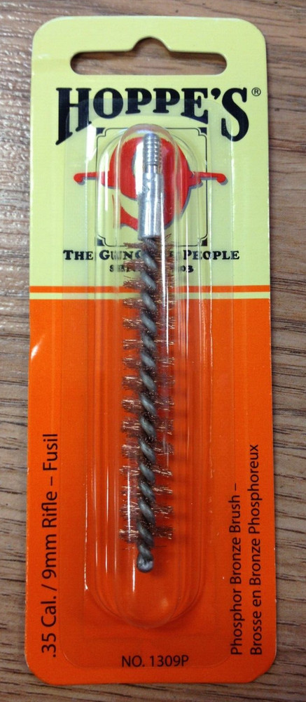 Hoppes Phosphor Bronze Brush .35 Cal. Caliber 9mm Rifle Fusil Gun Care #1309P