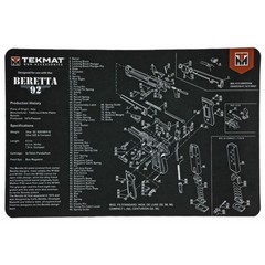 TekMat TEKR17BER92 Beretta 92 Cleaning Mat Black/White Rubber 11″x17″ Beretta 92