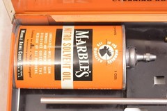 Vintage MARBLE’S Gun Cleaning Kit – Lead Top Gun Oil Tin NICE