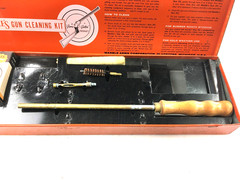 Vintage Original Marble’s pistol gun cleaning kit 728 .38 cal steel case 315878