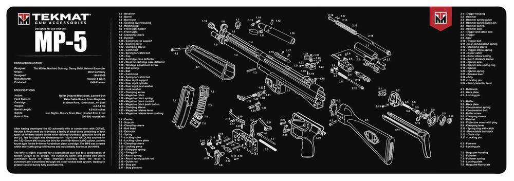 TekMat Long Gun Cleaning Mat MP5