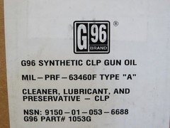 G-96 SYNTHETIC CLP GUN OIL( 1- GALLON ) MIL-PRF-63460F CLEANER #1053G USA