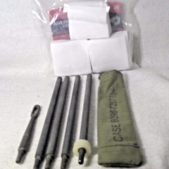 Your everyday essential gun cleaning kit with pads, 26″ long & 6.6″ disassembled