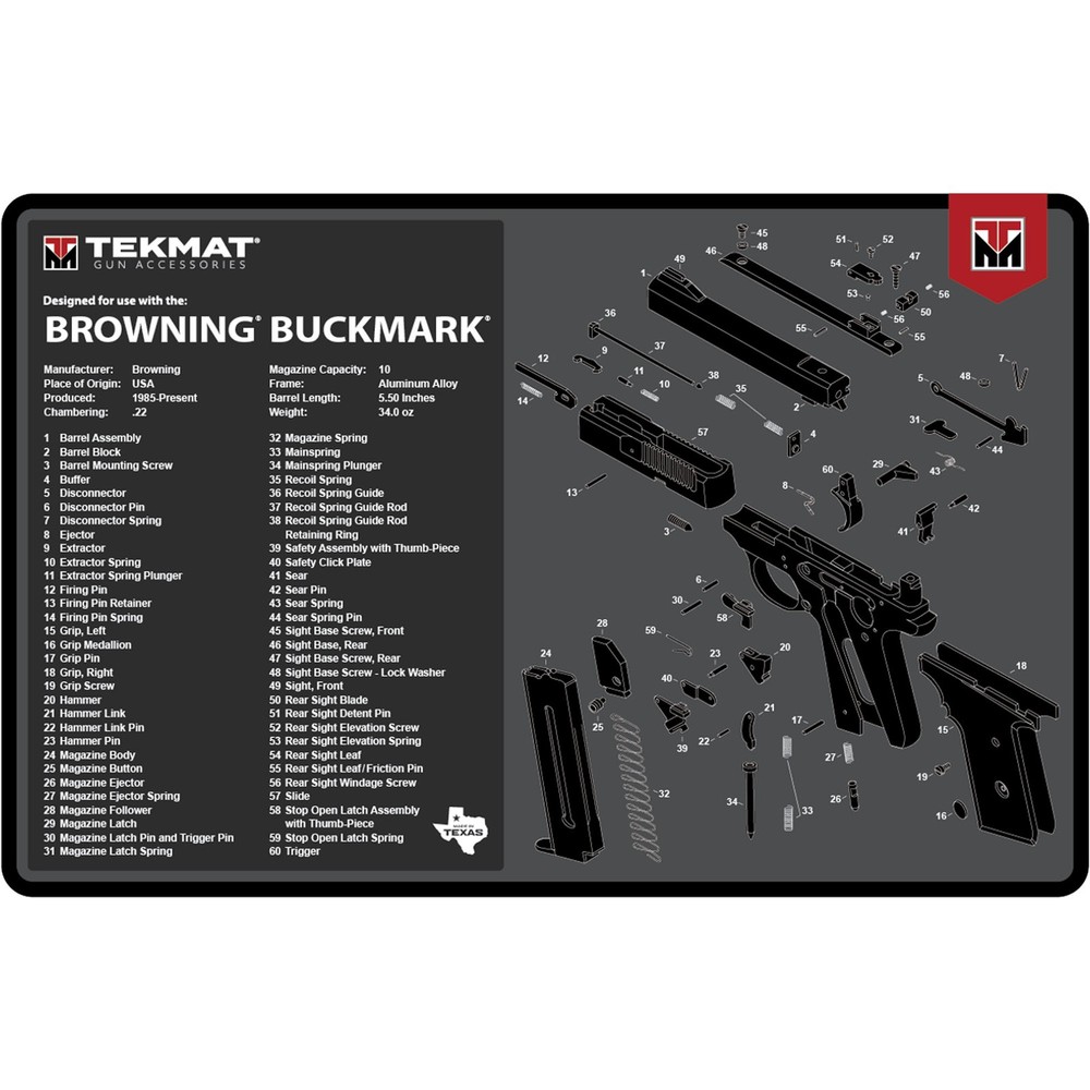 TekMat Original Gun Cleaning Mat – 17″ X 11″ – Browning Buck Mark
