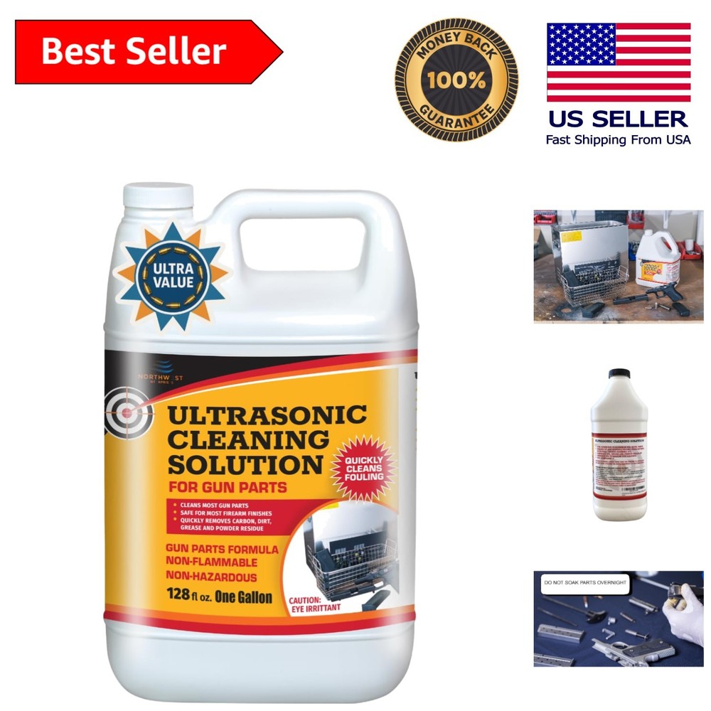 Concentrated Ultrasonic Gun Cleaner Solution – 128oz for Efficient Firearm Care