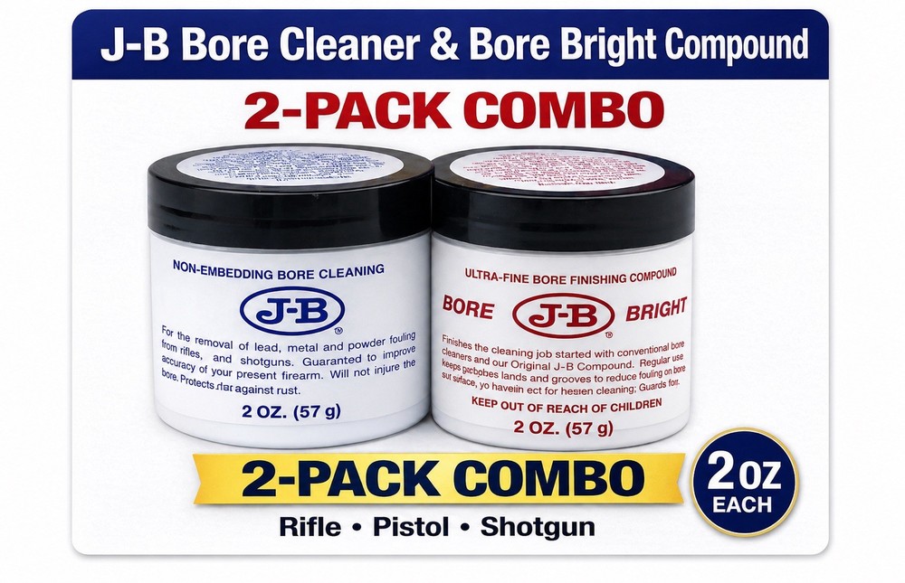 Brownells J-B Bore Cleaner & Bore Bright 2-Pack Gun Barrel Cleaning Compound 2oz