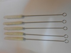 HIGHTBRUSH 35180 1/2” X 8” COTTON TWISTED TUBE SPIRAL STRAW BRUSH 5 PACK