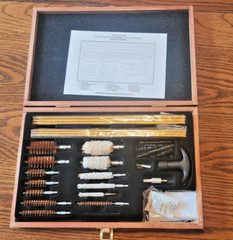 42 Pc Gun Cleaning Kit In Wood Case New Open Pack