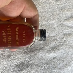 Montgomery Wards Western field Nitro Powder Solvent Bottle Nice! 3/4 Full