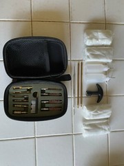 Portable 214 PCS Set For 22 38 40 44 45 357cal 9mm Hand Gun Pistol Cleaning Tool
