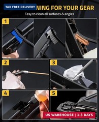 CVLIFE Gun Cleaning Kit for 9mm .223/5.56mm .38 .357 12GA, Gun Cleaning Mat with