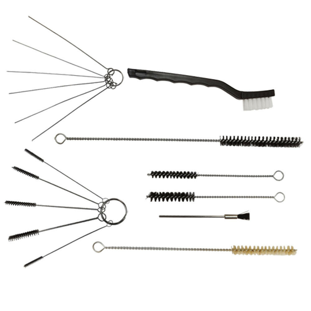 17 PC Spray Cleaner Kit Wire Brush Cleaning Suction Gravity Feed HVLP Paint