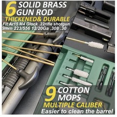 iunio Gun Cleaning Kit Universal Gun Cleaning All Caliber and Carrying Case New