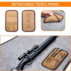 Heavy Duty Gun Cleaning Mat Portable Pad Rifle Clean Kits w/Pocket for Shooting