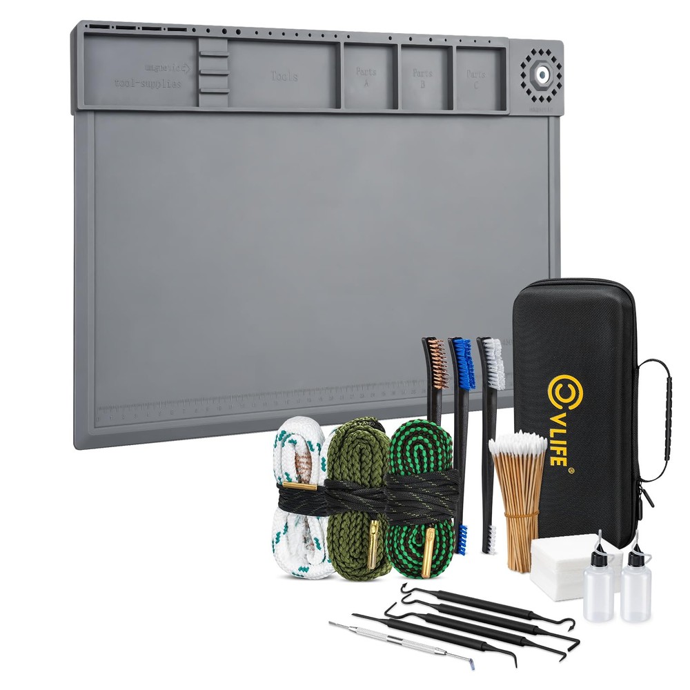 100PCS Gun Cleaning Kit for 9mm .223/5.56mm .38 .357 12GA Bore Cleaning Supplies