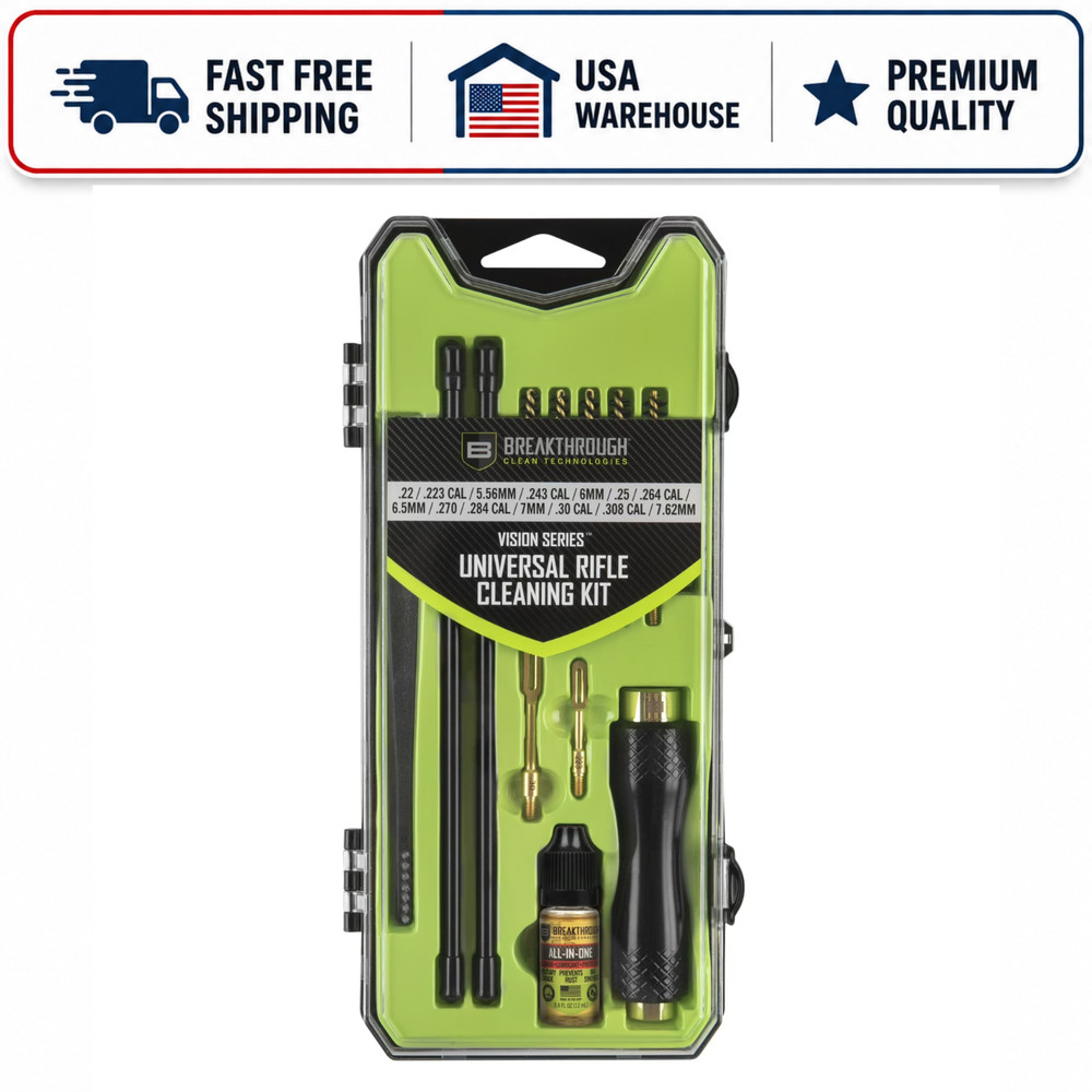Breakthrough Clean Technologies Universal Rifle Cleaning Kit with All In One CLP