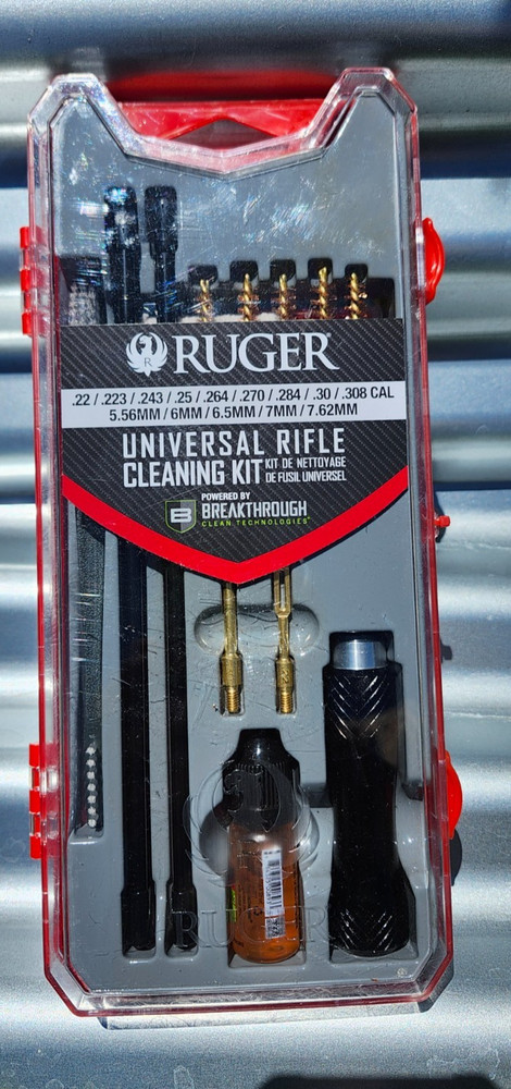 RUGER Allen Universal Rifle Cleaning Kit 22 To 30 Cal Brushes Mops Rod Patches