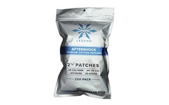 Legend Aftershock Cotton Patches 2 1/4″ 250 Pack 38/9MM/45/410/20GA Cal Cleaning