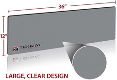 TekMat 36in Printed Gun Cleaning Mat Logo, Grey, TEK-36-TMLOGO-GY Bench Mat