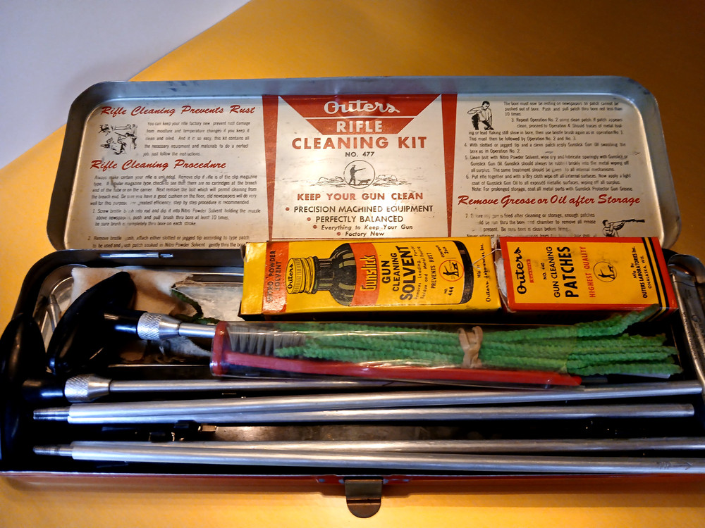 Vintage Outers .22 Rifle Cleaning Kit – Original Box, Gun Care Collectible