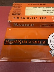 Vintage Marbles Gun Cleaning Kit Steel Case With Cardboard Slip Cover Good Color