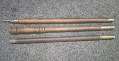 Antique Wood and Brass 36″ Three Piece 12 or 10 ga. Shotgun Cleaning Rod. Bx1